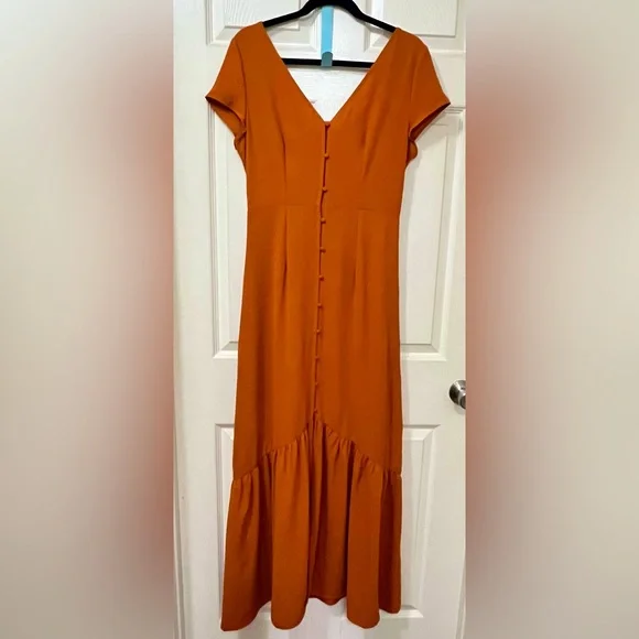 pumpkin spice maxi dress Size Medium - Picture 4 of 9